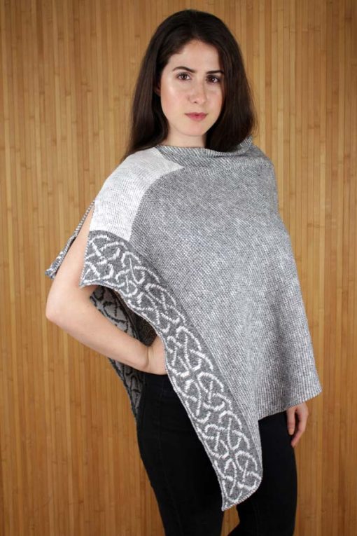 Irish Linen, Cotton and Silk Wallace Shawl, Mist