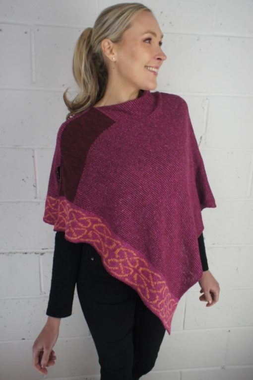 Irish Linen and Silk Wallace Shawl, Mallow