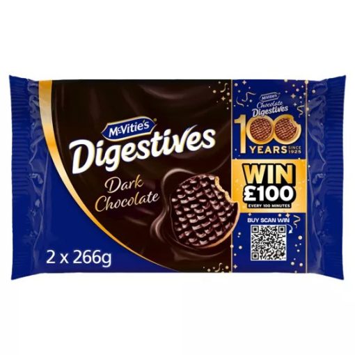 McVities Dark Chocolate Digestive Biscuits Twin Pack 532g