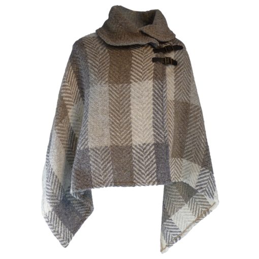 Branigan Weavers Shawl Collar Multi Beige