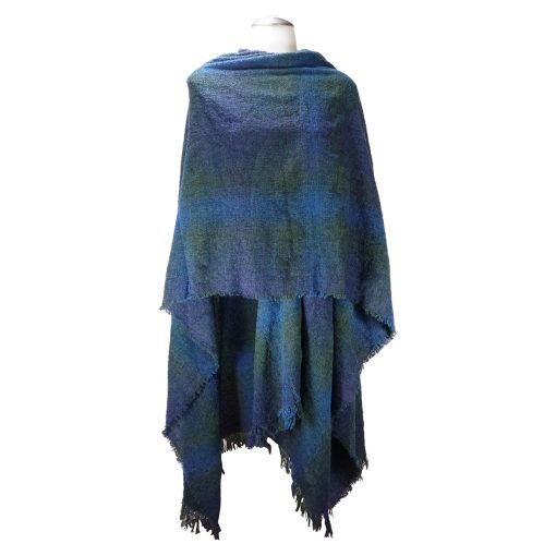 Celtic Ruana, Teal Check - Image 2