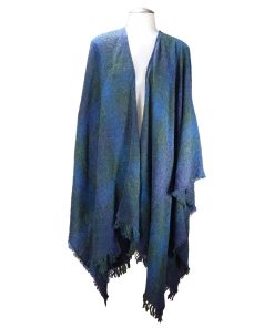 Celtic Ruana, Teal Check