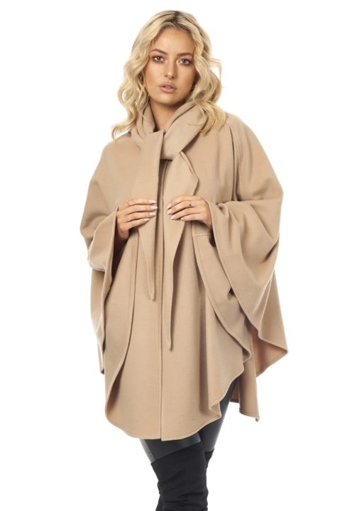 Jimmy Hourihan Wool and Cashmere Irish Cape, Cream - Image 3