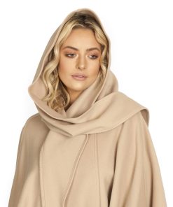 Jimmy Hourihan Wool and Cashmere Irish Cape, Cream