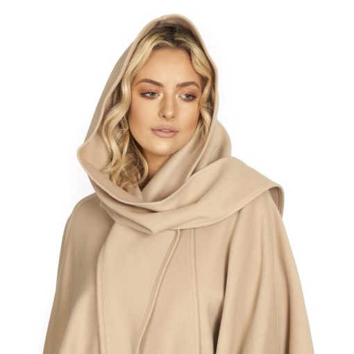 Jimmy Hourihan Wool and Cashmere Irish Cape, Cream