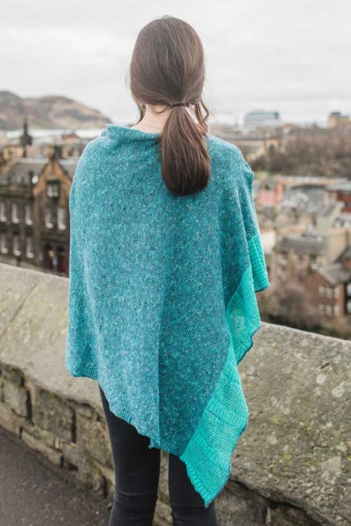 Bill Baber Donegal Wool and Linen Spearmint Cape - Image 2
