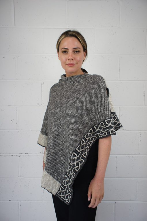 Irish Linen and Silk Ballater Shawl, Stone