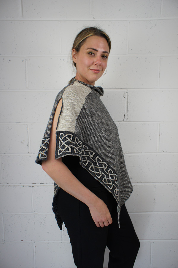 Irish Linen and Silk Ballater Shawl, Stone - Image 2