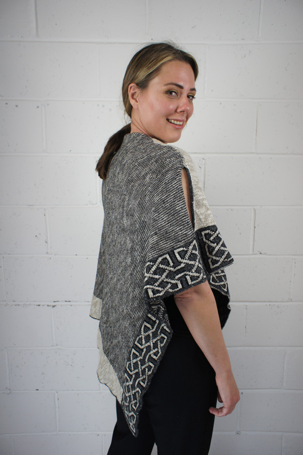 Irish Linen and Silk Ballater Shawl, Stone - Image 3