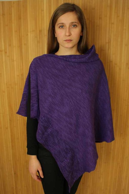 Irish Linen and Cotton Cape, Grape