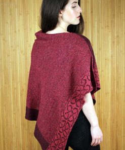 Alternative view of Irish Linen, Silk and Cotton Wallace Shawl, Bordeaux
