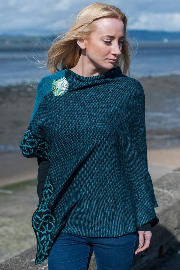 Irish Linen and Silk Wallace Shawl, Jewel