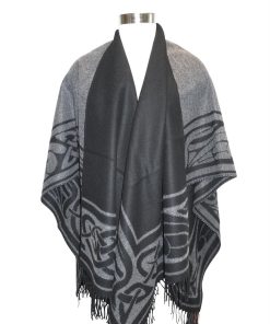 Jimmy Hourihan Celtic Border Shawl, Charcoal