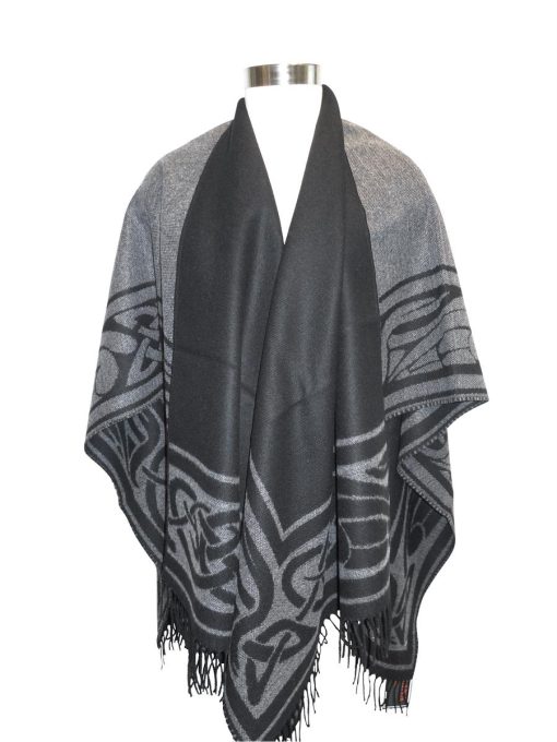 Jimmy Hourihan Celtic Border Shawl, Charcoal