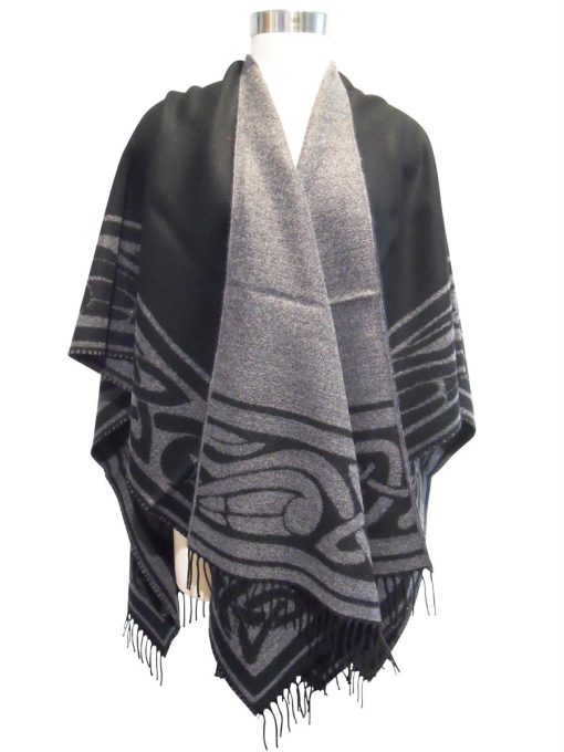 Jimmy Hourihan Celtic Border Shawl, Charcoal - Image 2