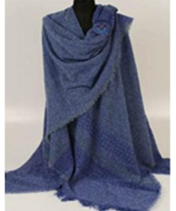 Alternative view of Celtic Ruana Mountain Blue - Kerry Woollen Mills