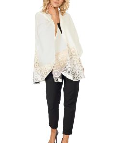 Alternative view of Jimmy Hourihan Ancient Thoughts Shawl White and Gold