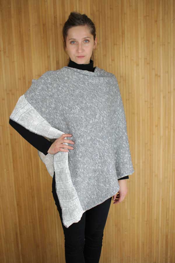 Bill Baber Silk and Linen Cape, Mist