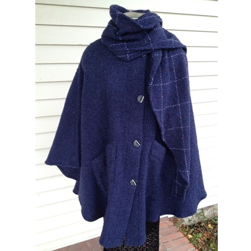 Branigan Weavers Tina Indigo and Connemara Indigo Cape - Image 4