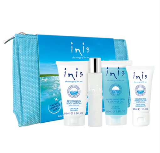 Inis Voyager Set (Body Lotion, Cologne Spray, Bath and Shower Gel, and Hand Cream)