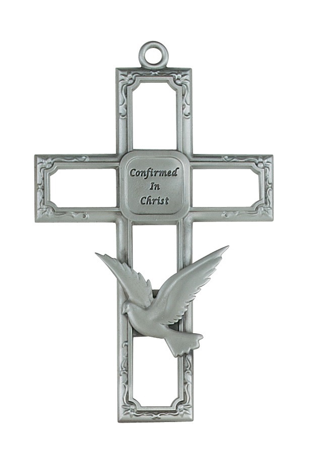 6" Pewter Confirmation Cross