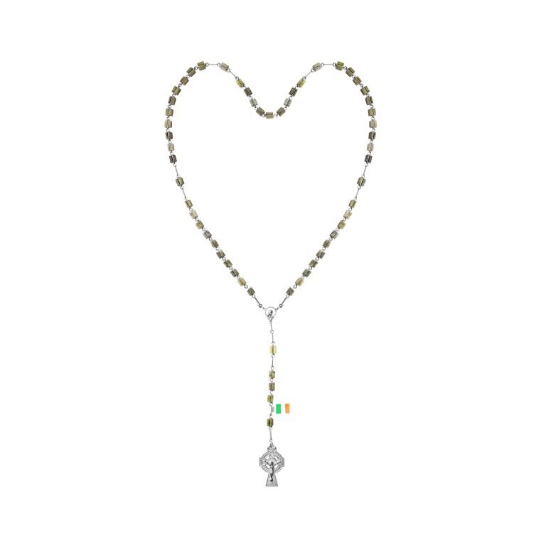 Connemara Marble Square Rosary Beads Boxed - Image 2