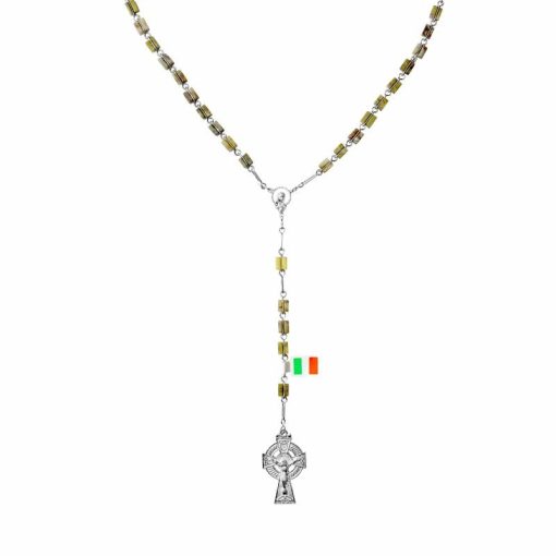 Connemara Marble Square Rosary Beads Boxed - Image 3