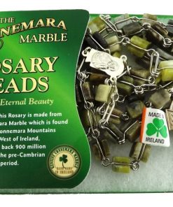 Connemara Marble Square Rosary Beads Boxed