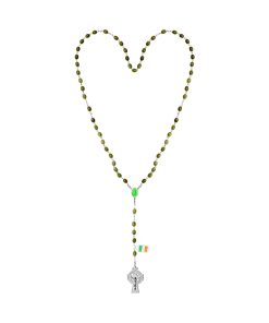 Alternative view of Connemara Marble Irish Rosary with Oval Beads