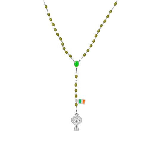 Connemara Marble Irish Rosary with Oval Beads - Image 3
