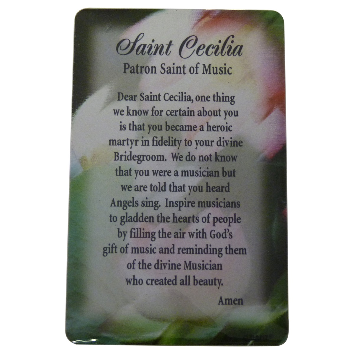 Saint Cecilia Prayer Card