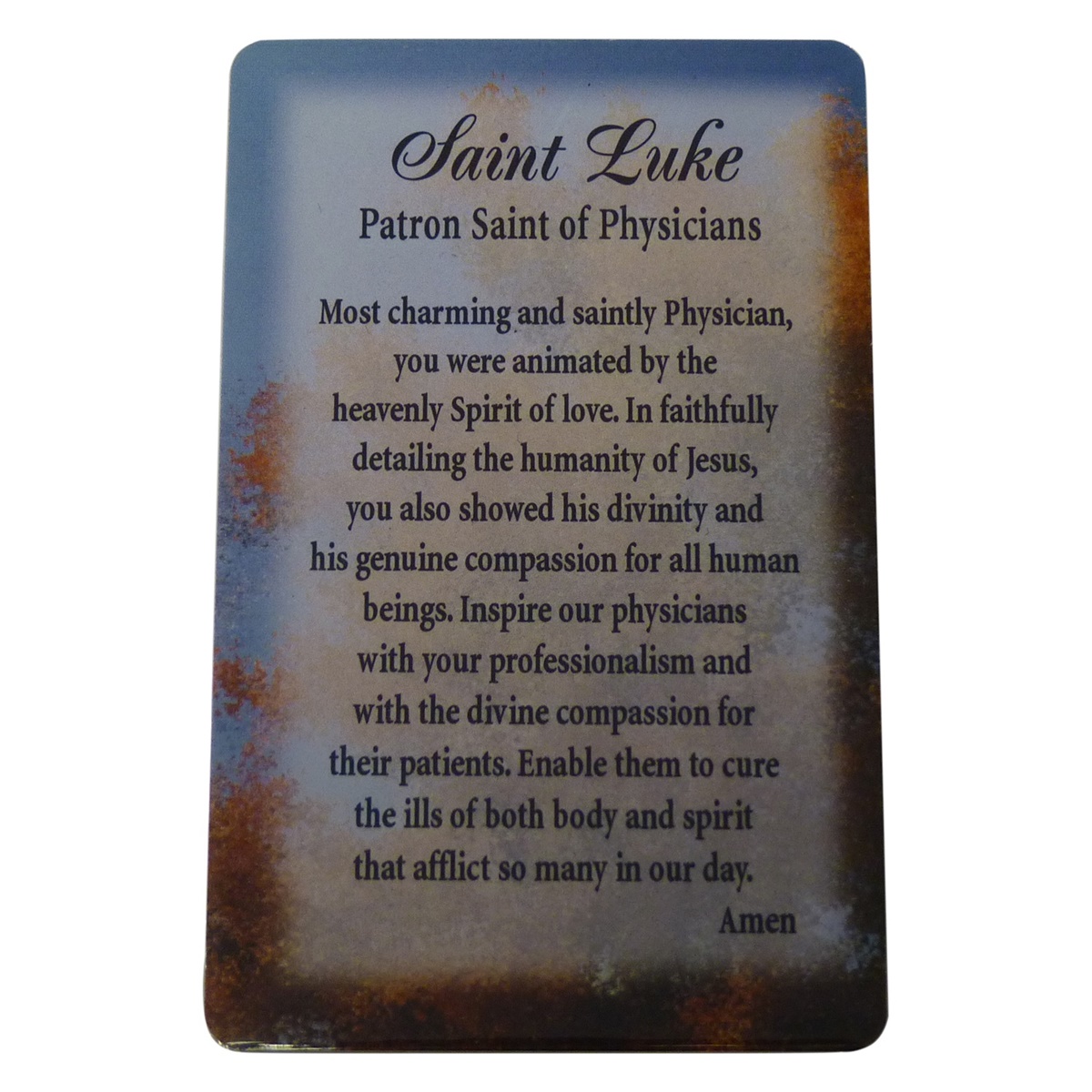 Saint Luke Prayer Card