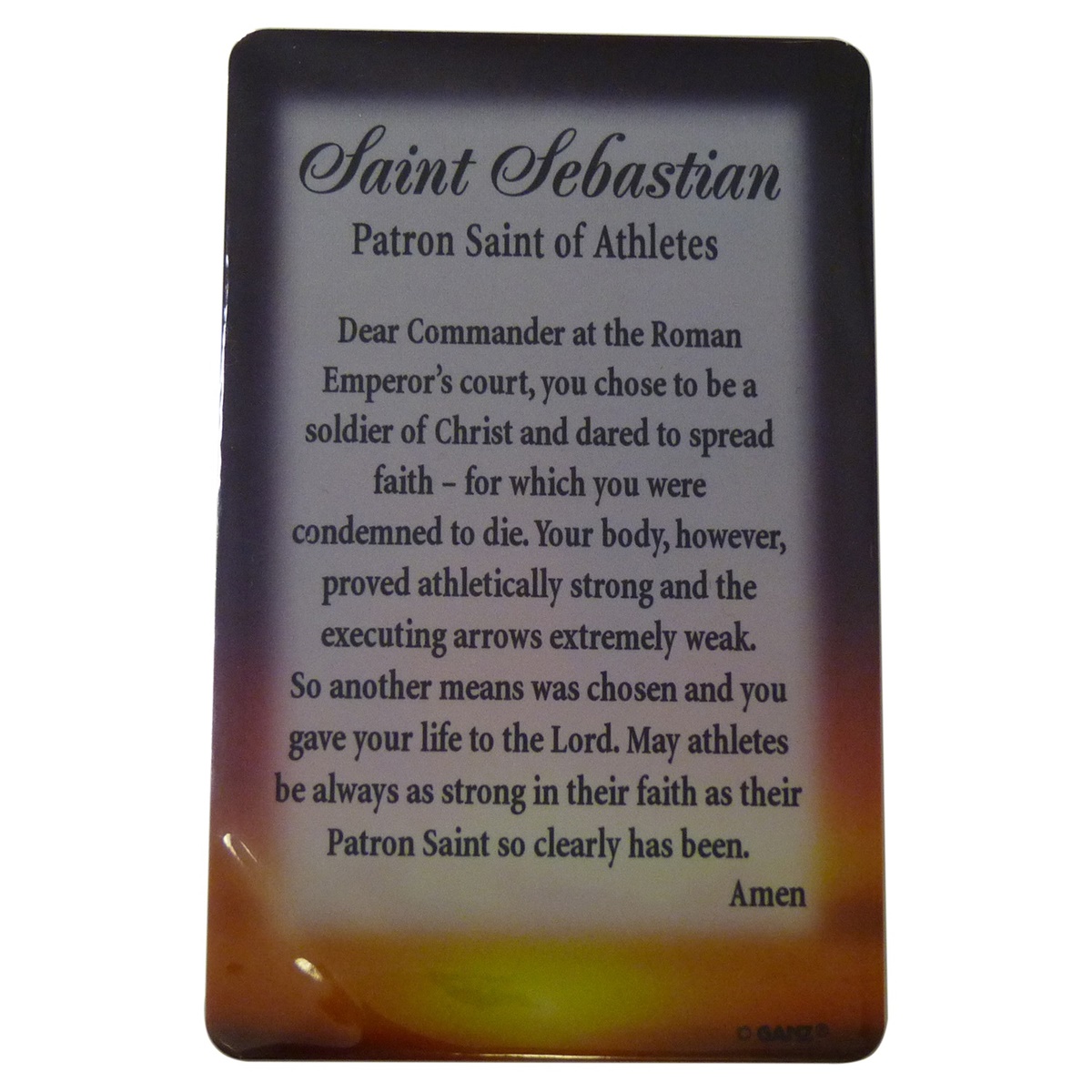 Saint Sebastian Prayer Card