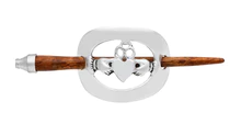 Alternative view of Irish Claddagh Hair Slide