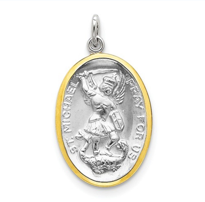 St Michael Two-Tone Medal