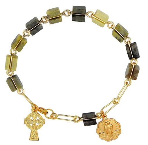 Connemara Square Gold Plated Rosary Bracelet - Image 4