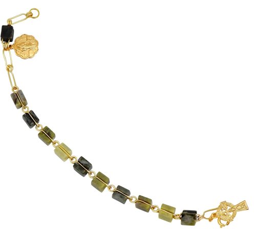 Connemara Square Gold Plated Rosary Bracelet - Image 3