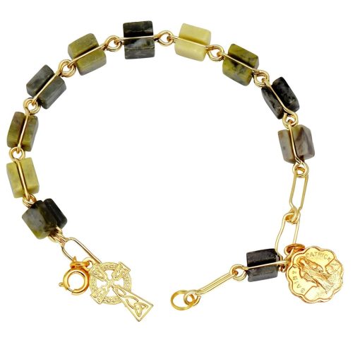 Connemara Square Gold Plated Rosary Bracelet - Image 2