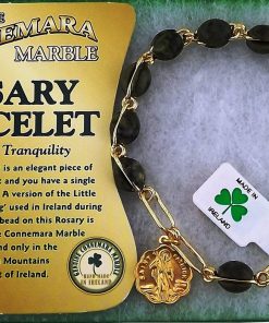 Connemara Marble Rosary Bracelet Single Decade Oval Beads
