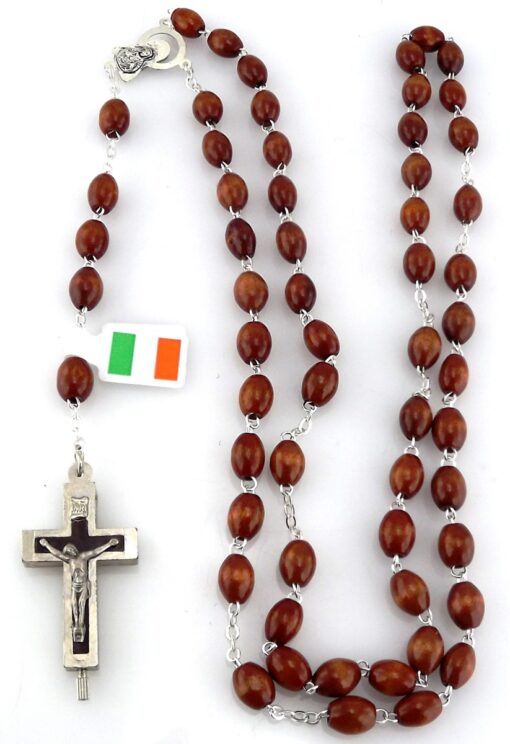 Wooden Rosary Beads Brown - Image 2