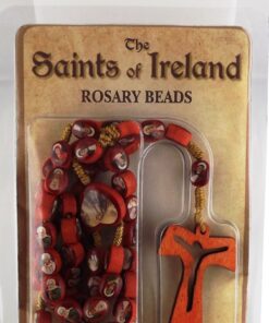 Saints of Ireland Wooden Rosary Beads Boxed