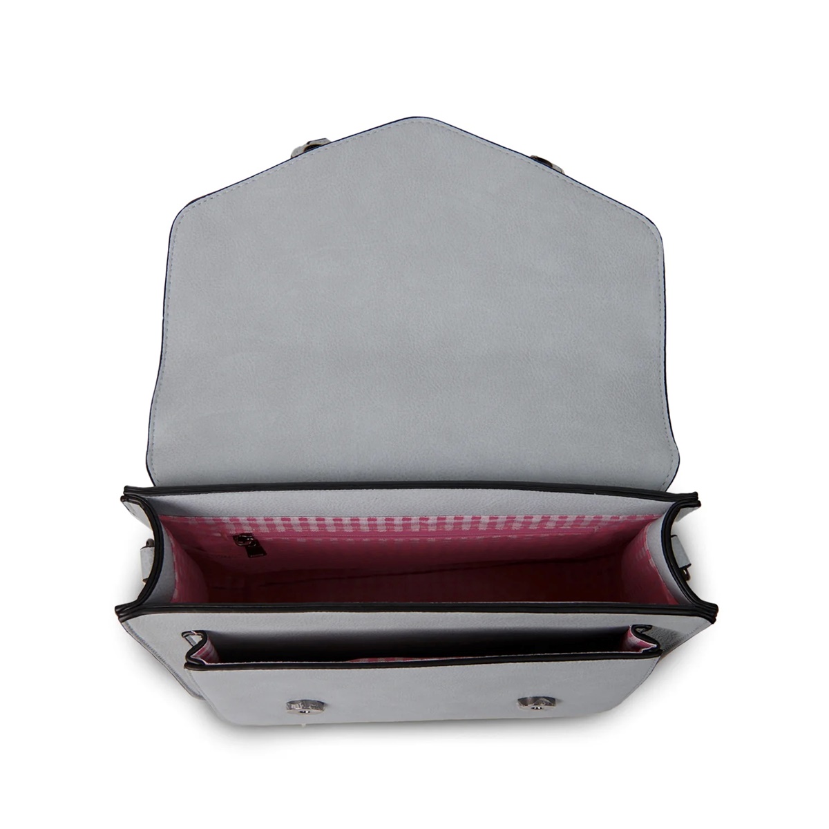 Islander Medium Calton Satchel Bag with HARRIS TWEED - Blue Tartan - Image 3