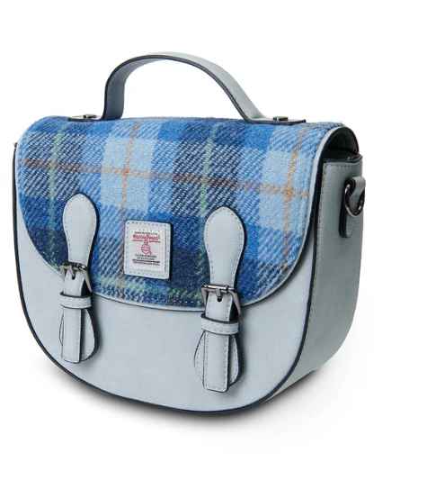 Islander Mini Cobble Bag with HARRIS TWEED - Blue Tartan