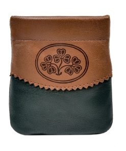 Tinnakeenly Leather Two Tone Shamrock Snap Purse