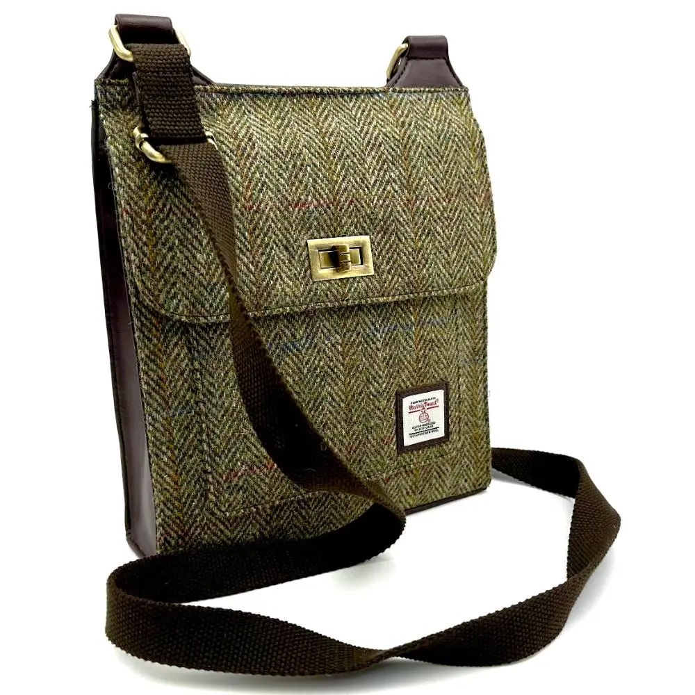 Maccessori Harris Tweed Satchel Bag, Country Green