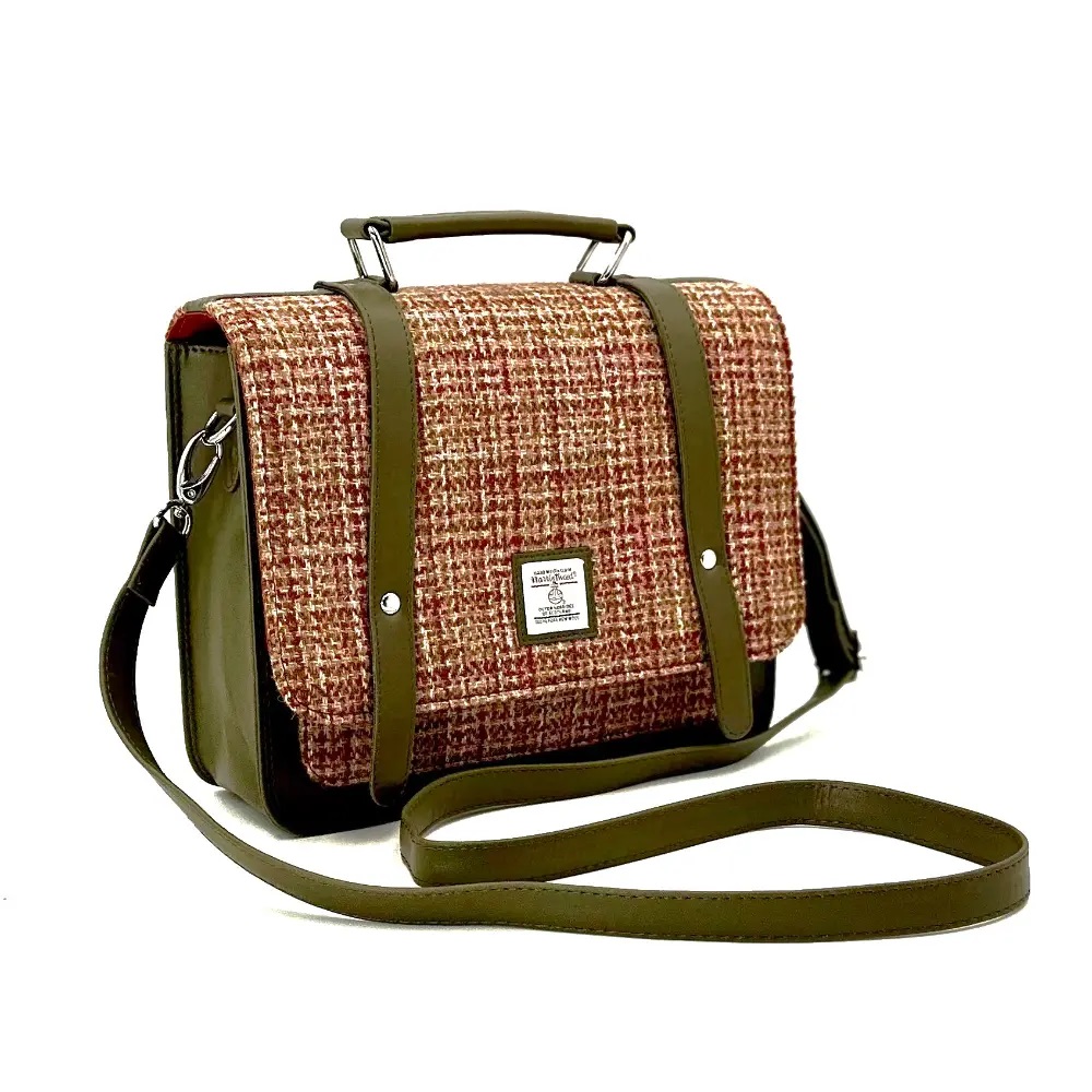 Maccessori Harris Tweed Ladies Messenger Bag, Maple - Image 2