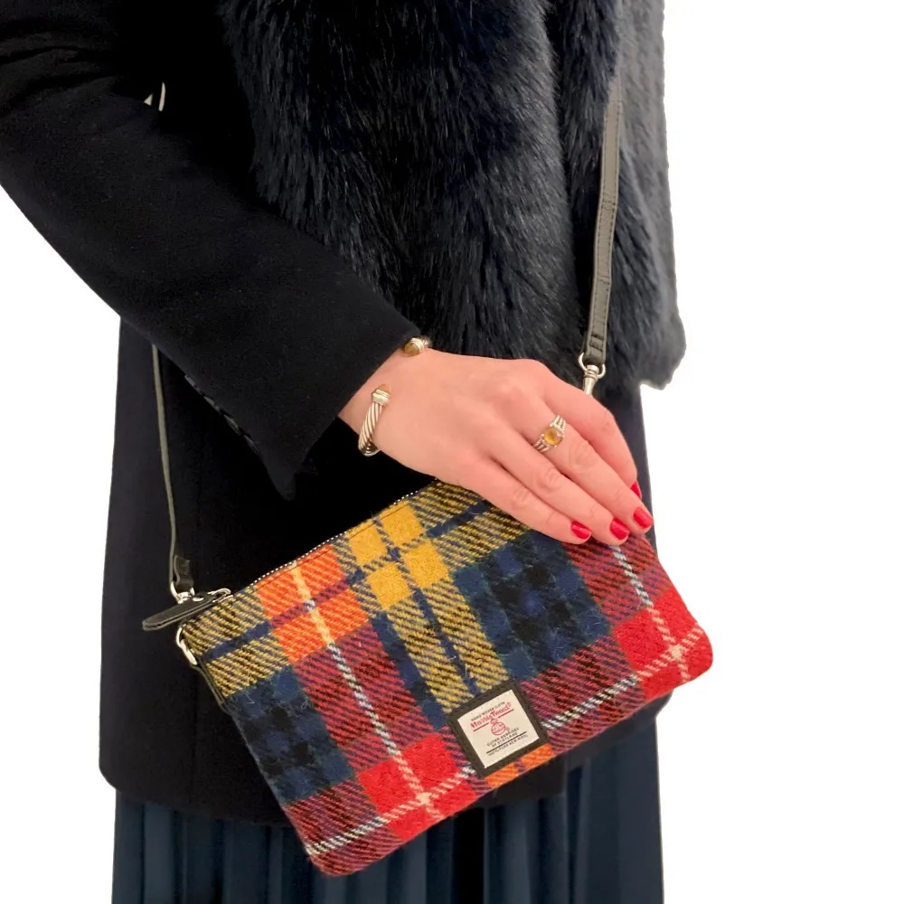 Maccessori Harris Tweed Clutch Bag, Saffron - Image 4