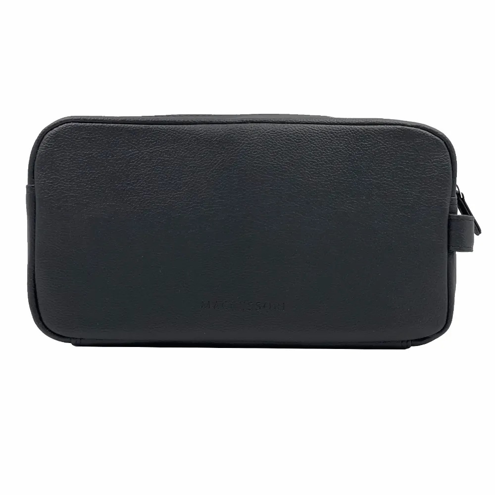 Maccessori Harris Tweed Wash Bag, Blue Check - Image 2