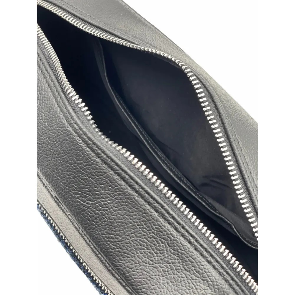 Maccessori Harris Tweed Wash Bag, Blue Check - Image 4