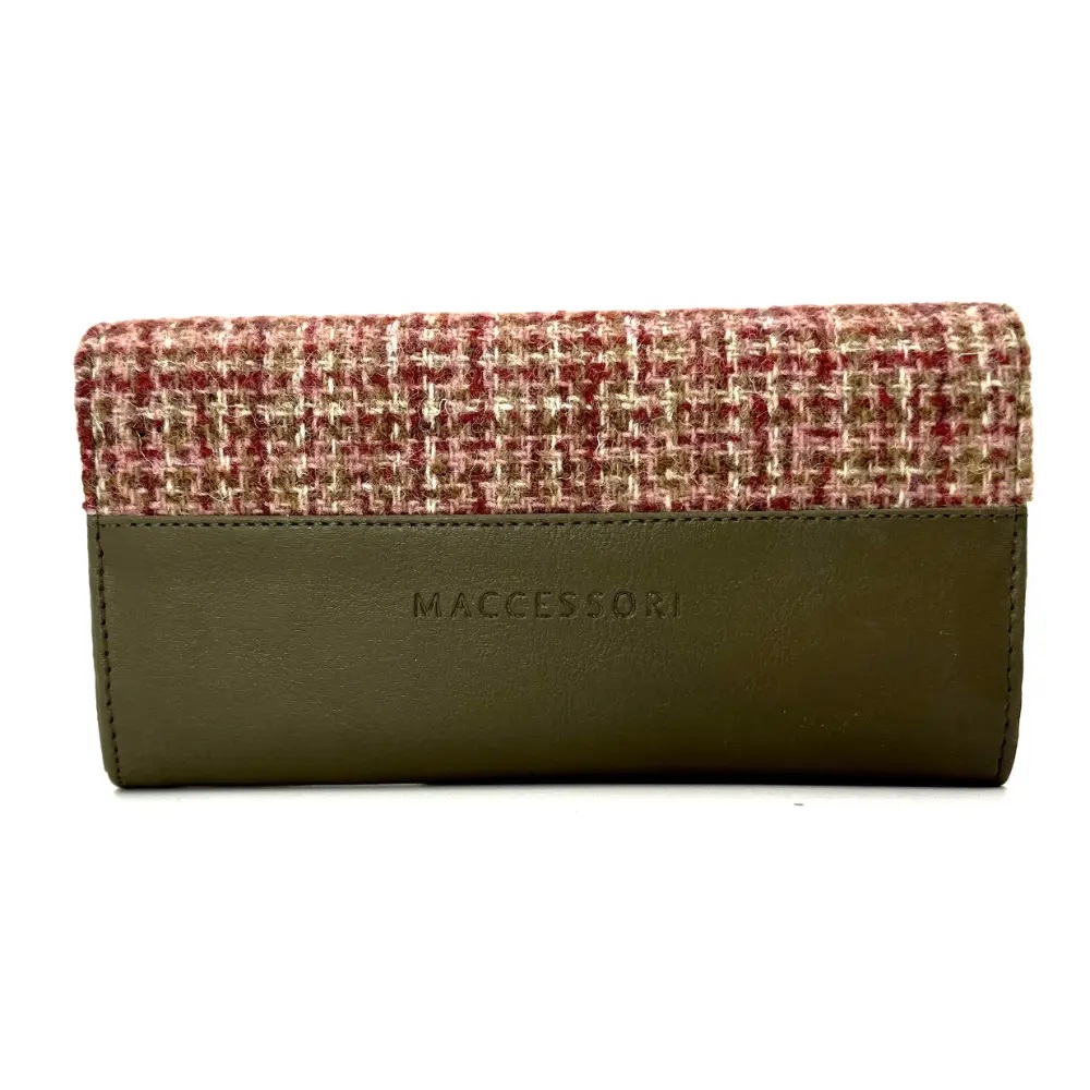 Maccessori Harris Tweed Ladies Envelope Purse, Maple - Image 2
